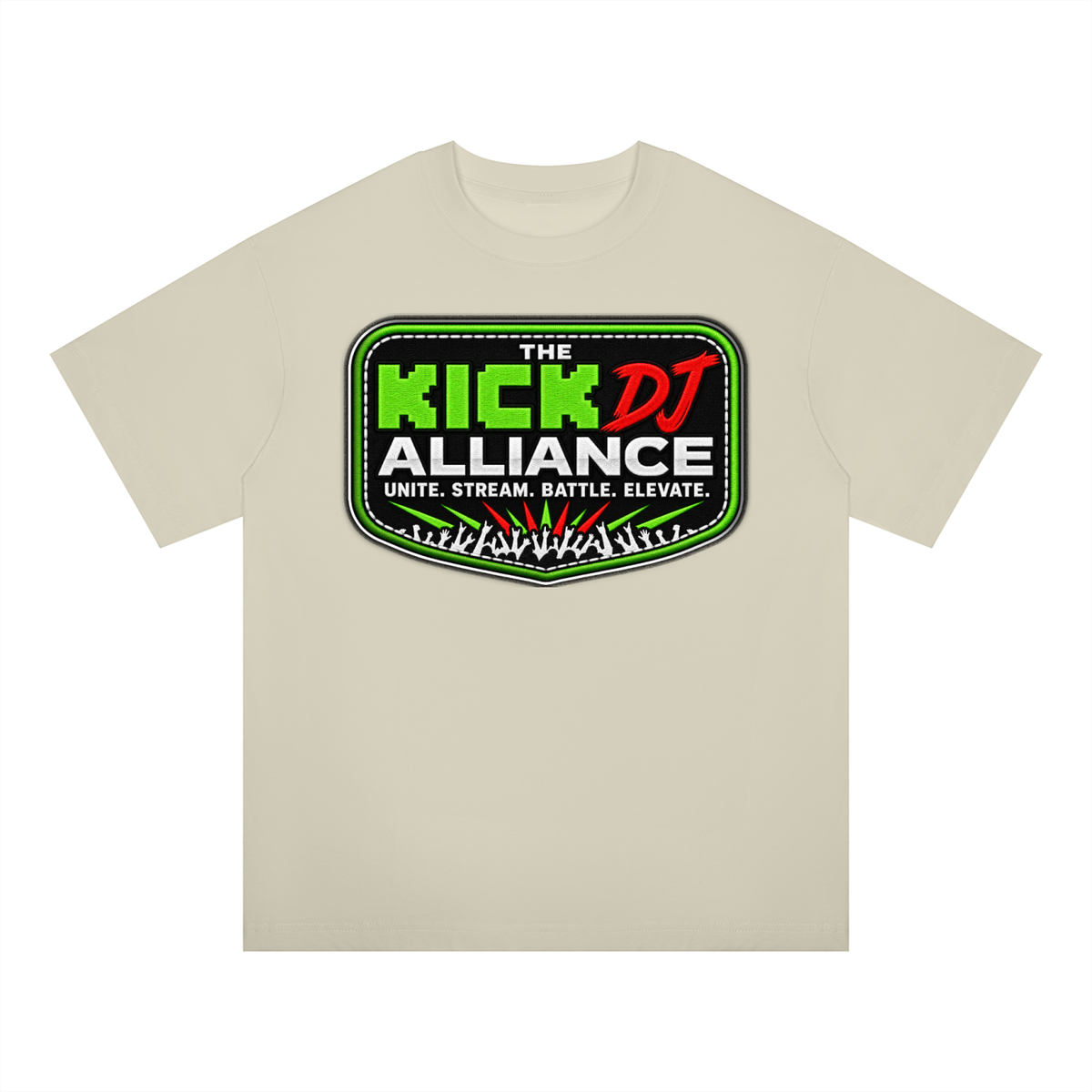 "KICK DJ Alliance" Oversized Drop Shoulder T-Shirt