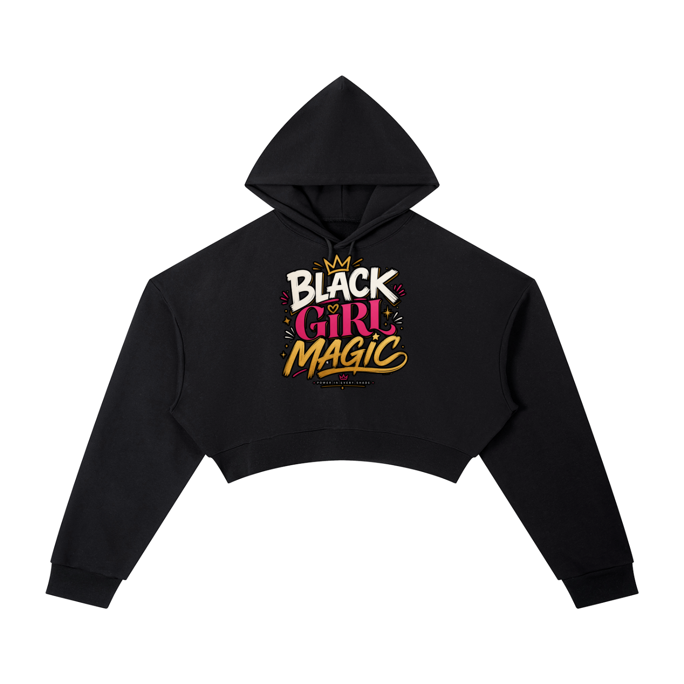 "Black Girl Magic" Cropped Hoodie
