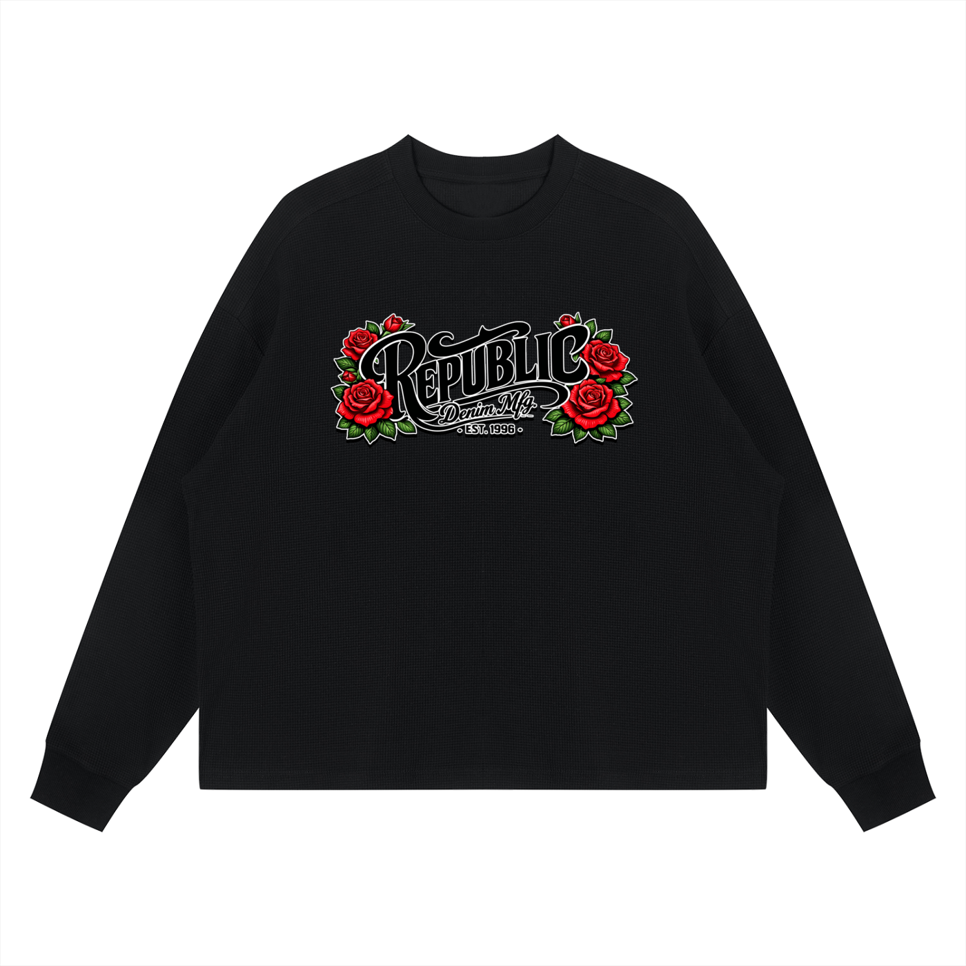 Unisex Waffle Boxy Long Sleeve T-Shirt