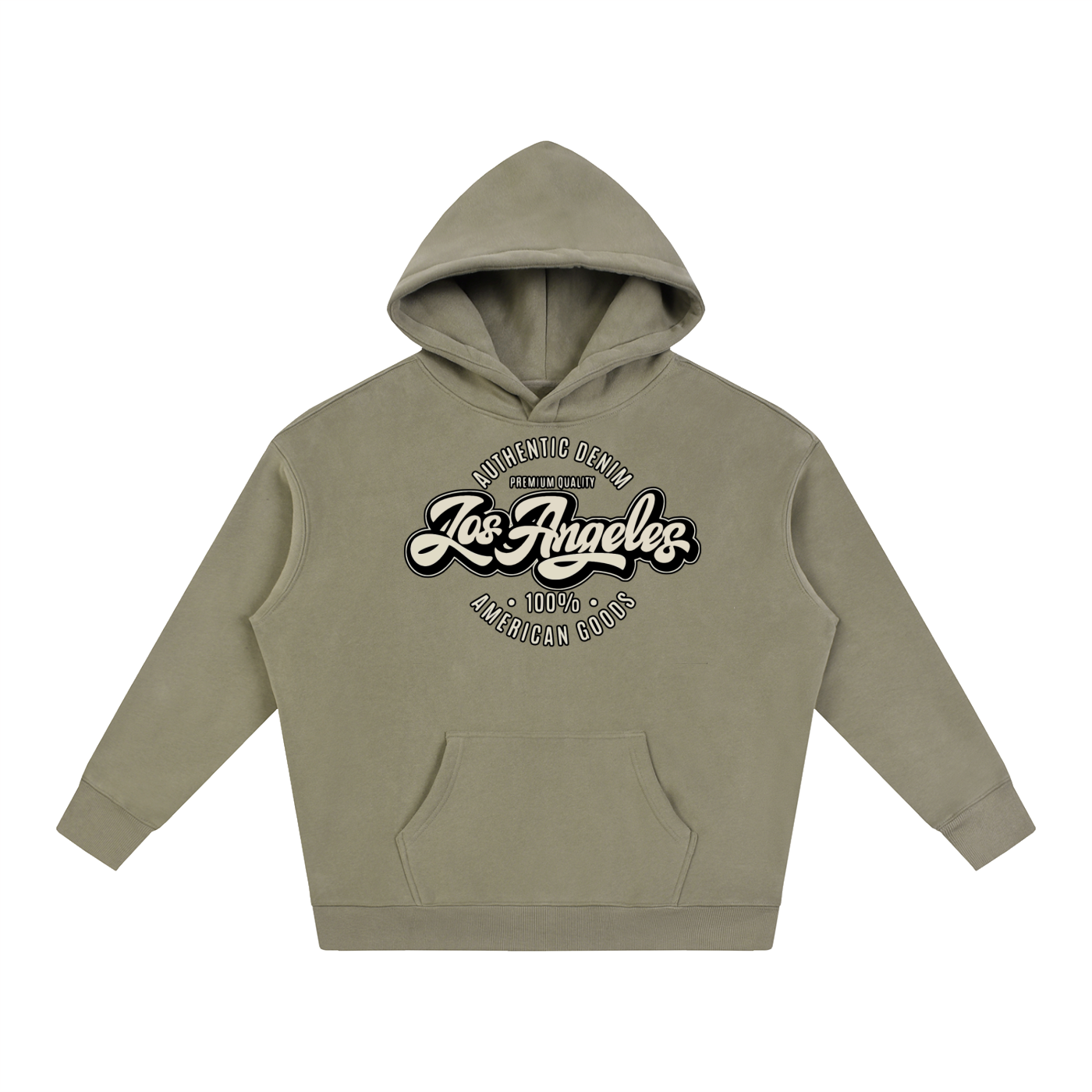 “LA Denim Mfg.” Oversize Fleeced Hoodie