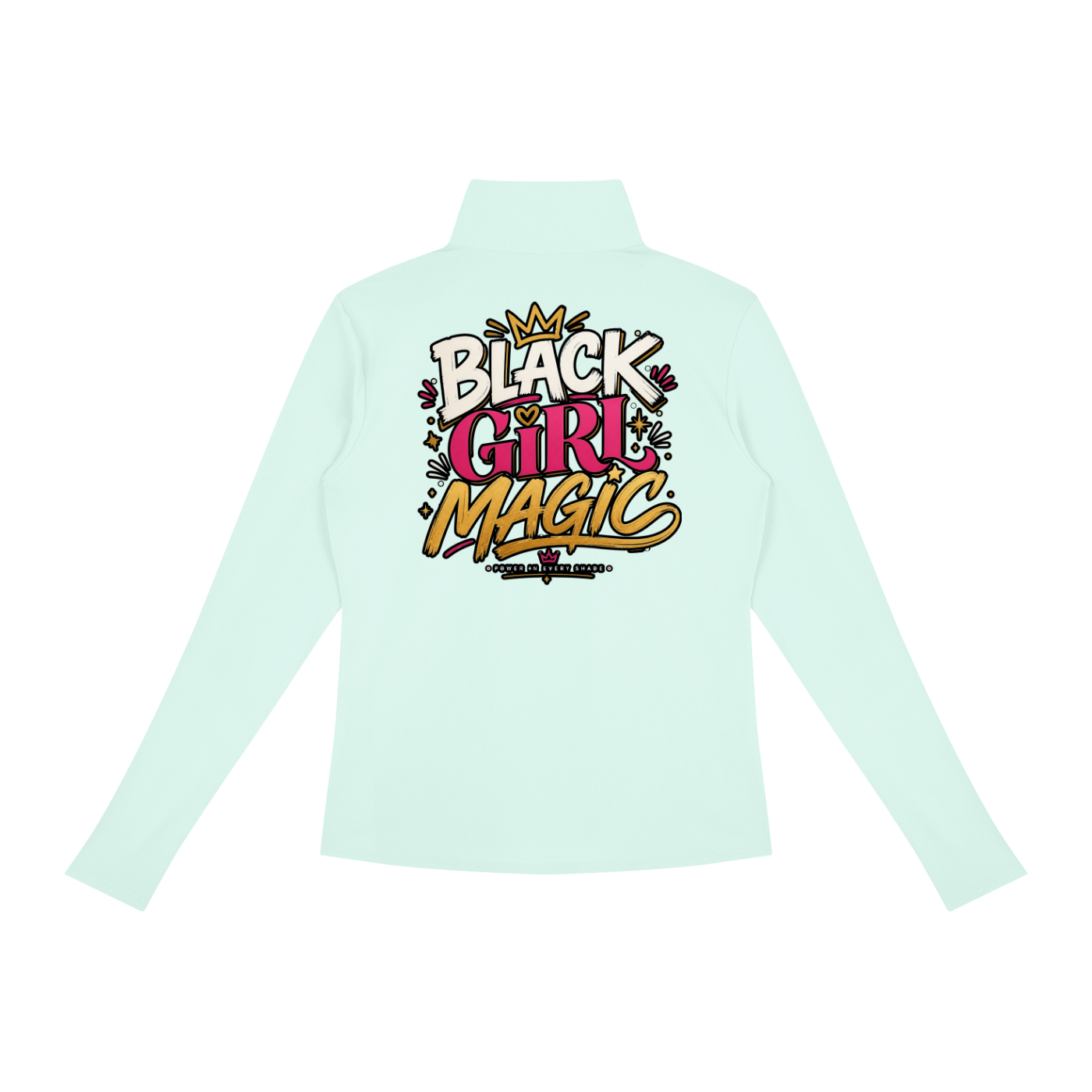 "Black Girl Magic" Women's Quarter-Zip Yoga Pullover