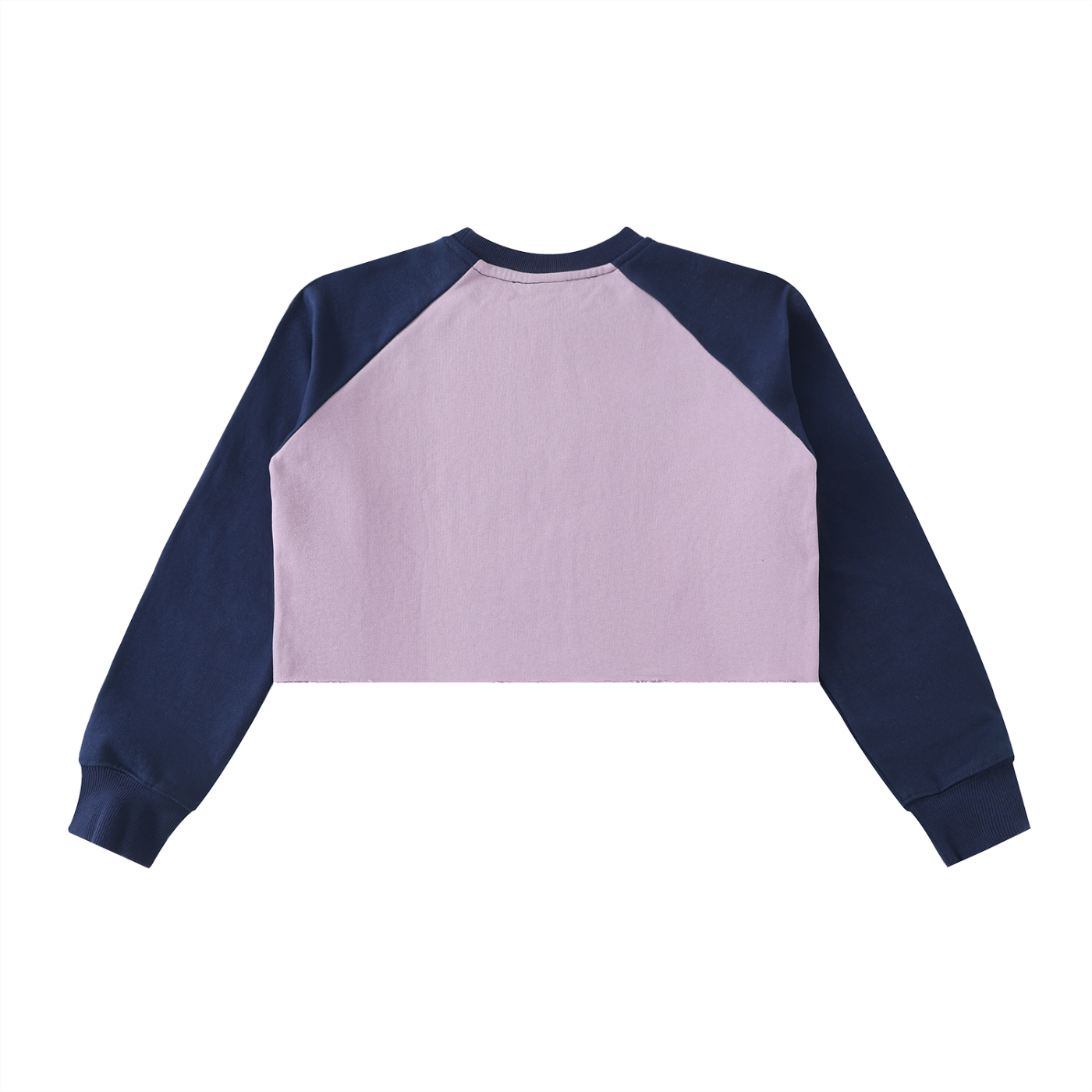 "Brooklyn Republic Essentials"  Raw-Hem Raglan Crop Sweatshirt