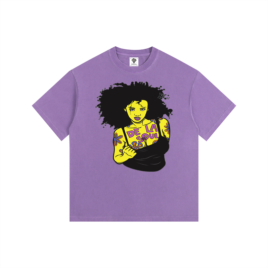 "Daisy Age" Vintage Washed Oversized Cotton T-Shirt