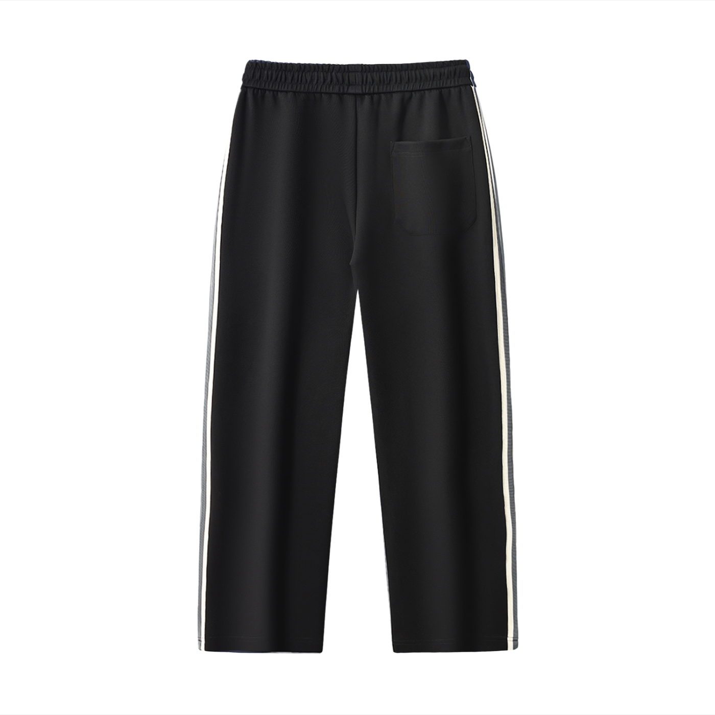 "Brooklyn Republic Essentials" Contrast Side-Stripe Straight-Leg  Pants