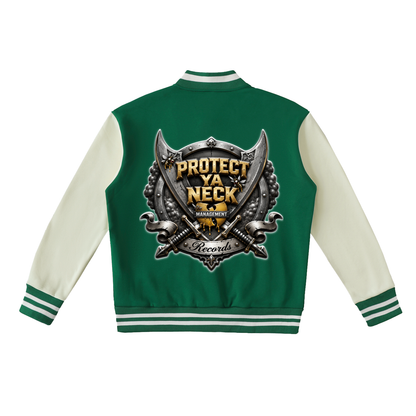 PYN™ x BKRP™ "The Final Chamber" Two-Tone Fleeced Varsity Jacket