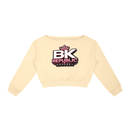 Brooklyn Republic Essentials™ "Block Party" Women's Off-Shoulder Sweatshirt