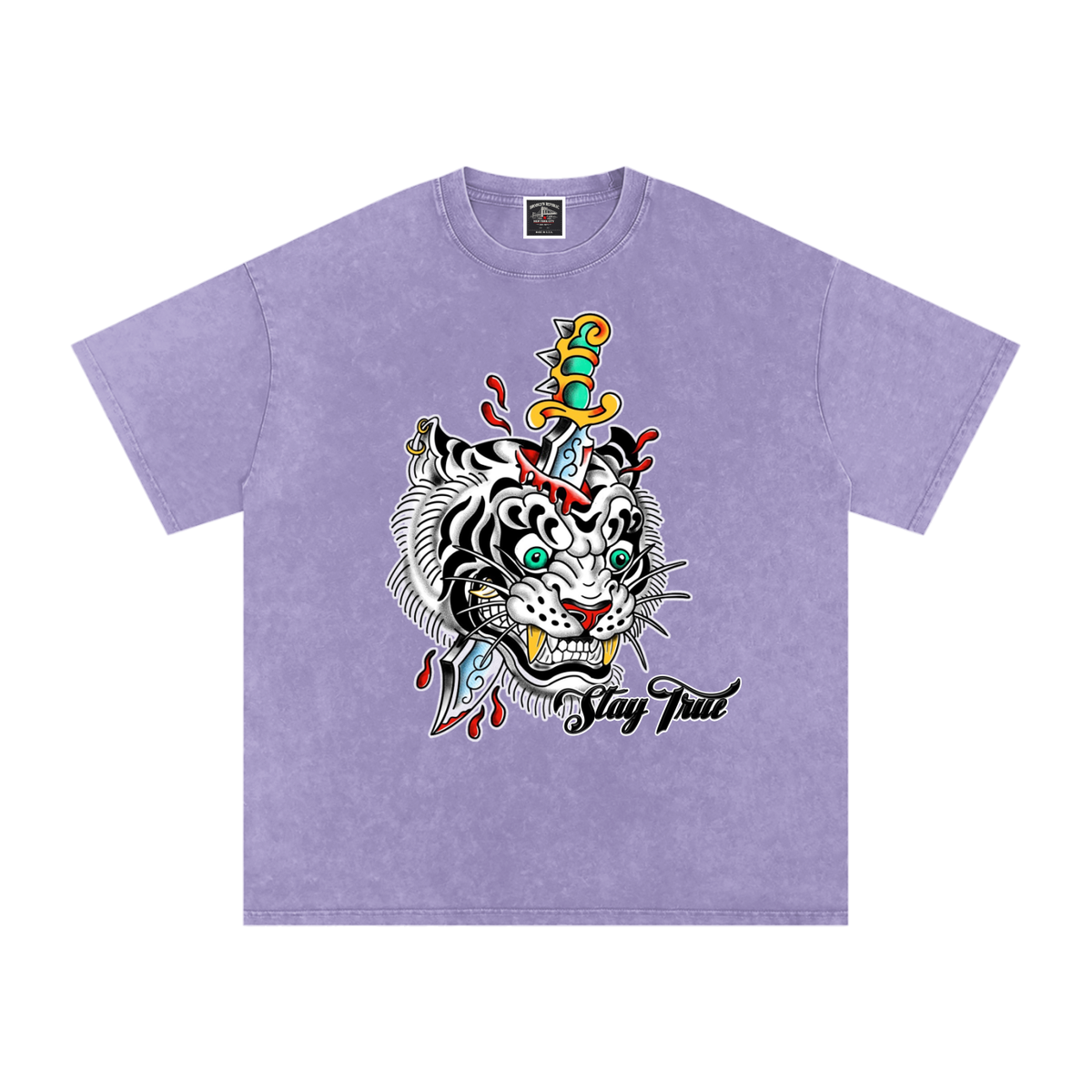 Brooklyn Zoo™ "Ed Hard-ly" Snow Washed Oversized Cotton T-Shirt