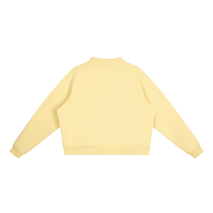 "Flow Jo" Fleece Mock-Neck Crew Sweatshirt