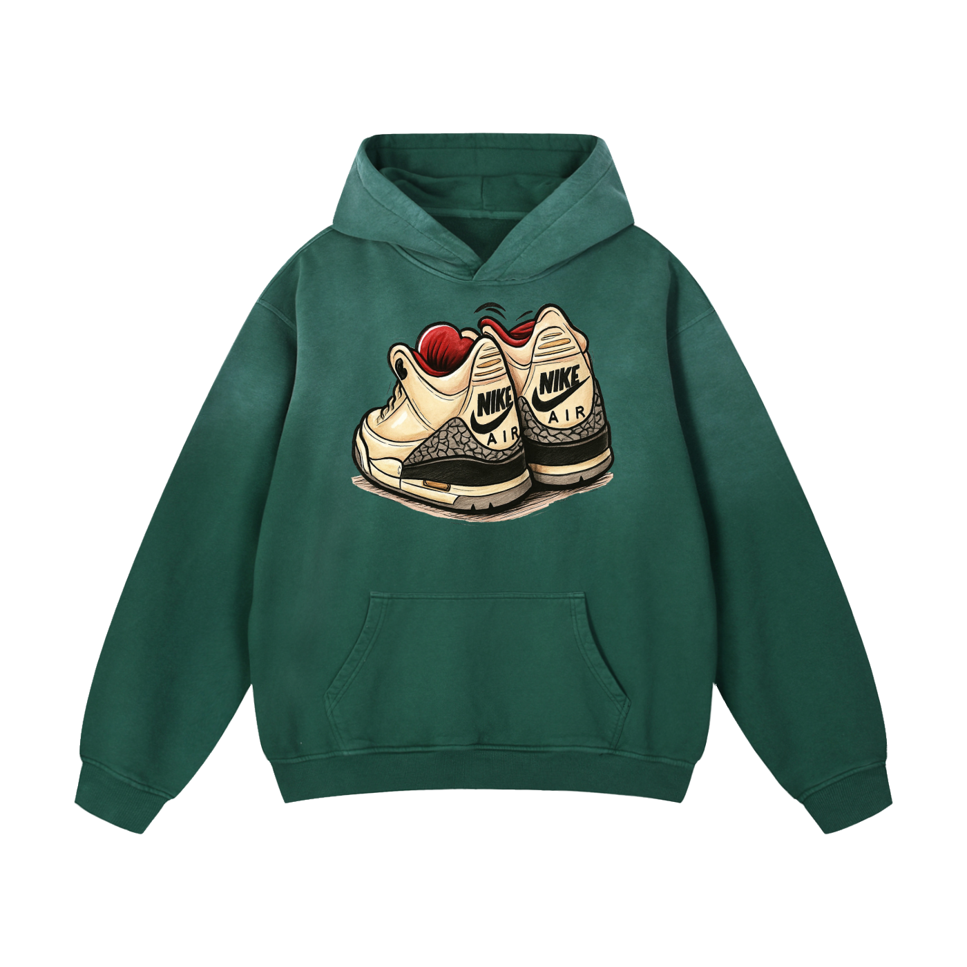 "AJ 3" Heavyweight Sunfade Oversized Hoodie