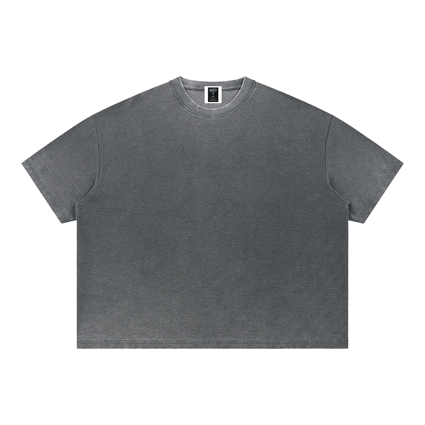 "Brooklyn Republic Essentials" Vintage Wash Sunfade Boxy Waffle T-Shirt