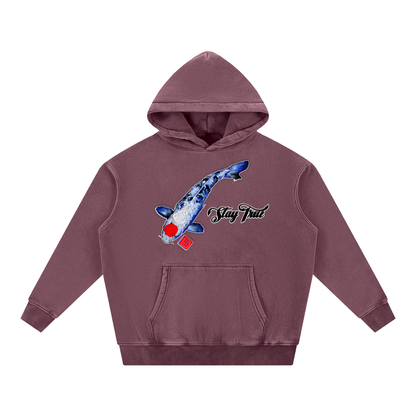 Brooklyn Zoo™ "Kingfish" Snow Wash Fleece Oversize Hoodie