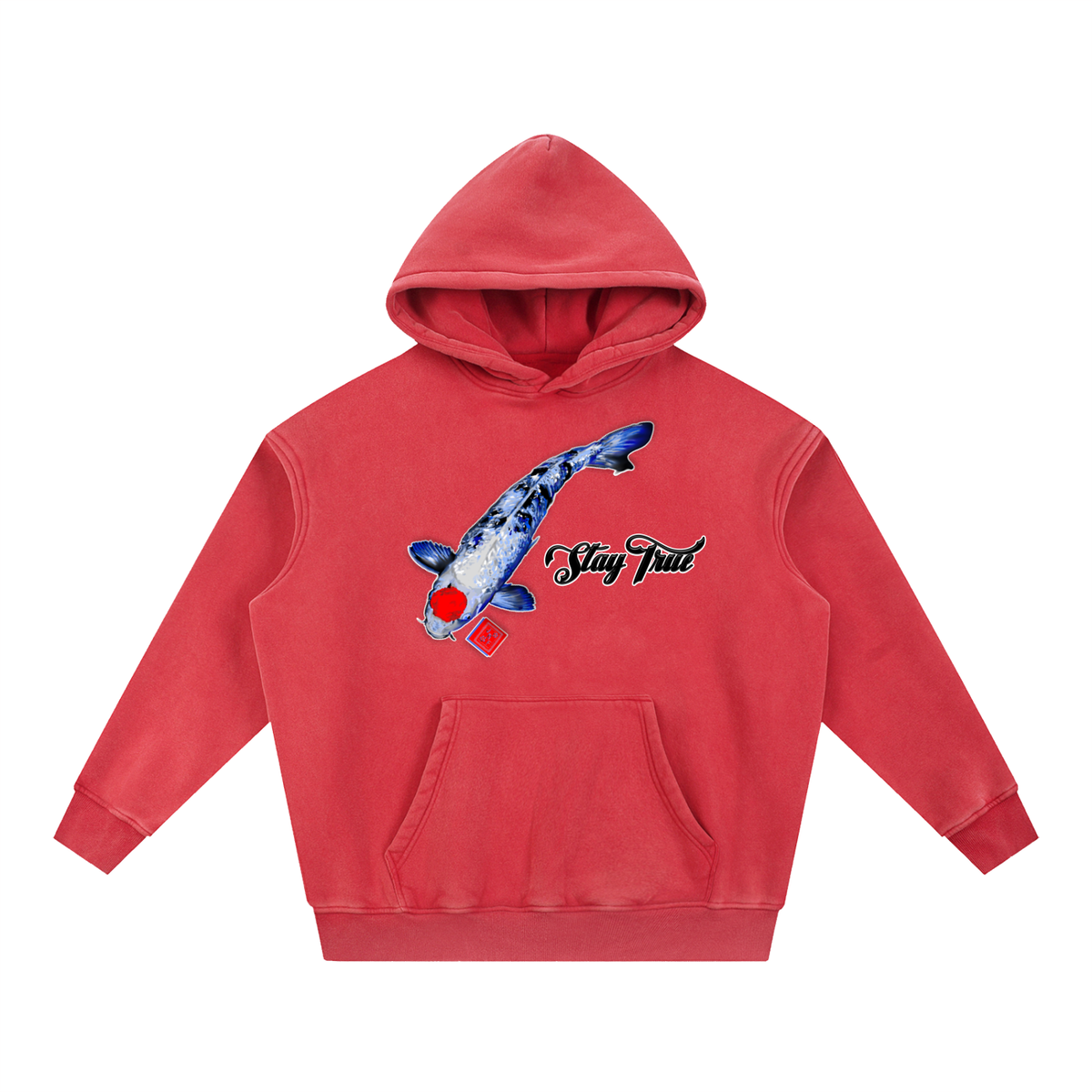 Brooklyn Zoo™ "Kingfish" Snow Wash Fleece Oversize Hoodie