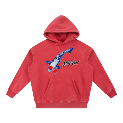 Brooklyn Zoo™ "Kingfish" Snow Wash Fleece Oversize Hoodie