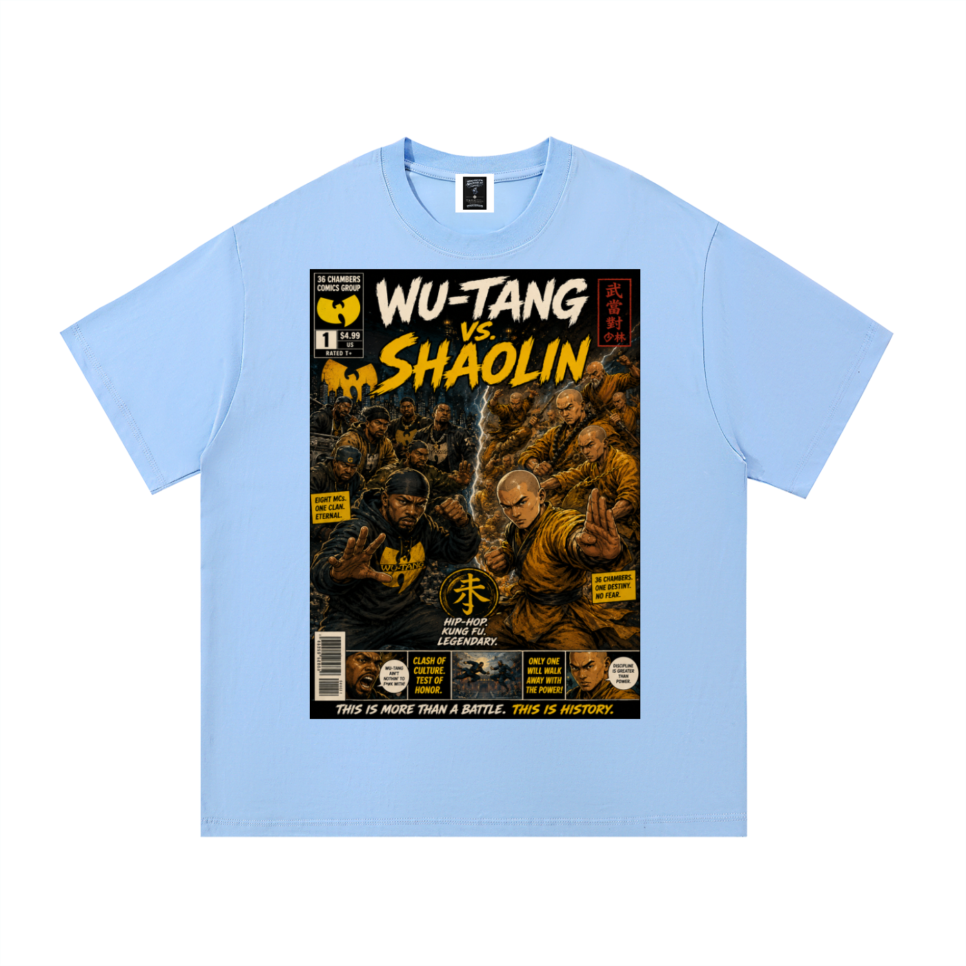 PYN™ x BKRP™ "Wu-Tang vs. Shaolin" Cotton T-Shirt