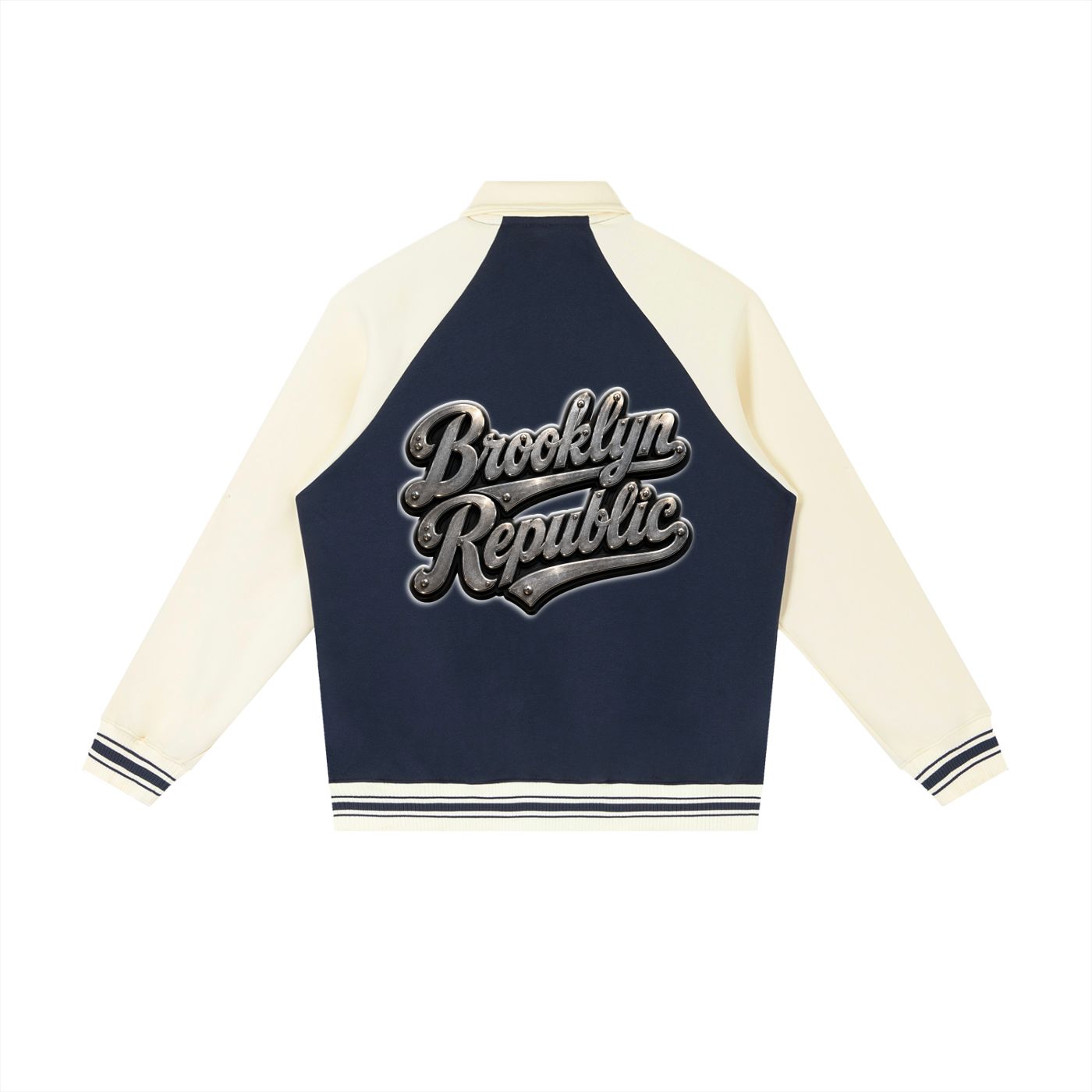 "All-Star" Contrast Raglan Sleeve Baseball Jacket