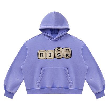 "Double Entendre" Vintage Wash Boxy Fleece Hoodie