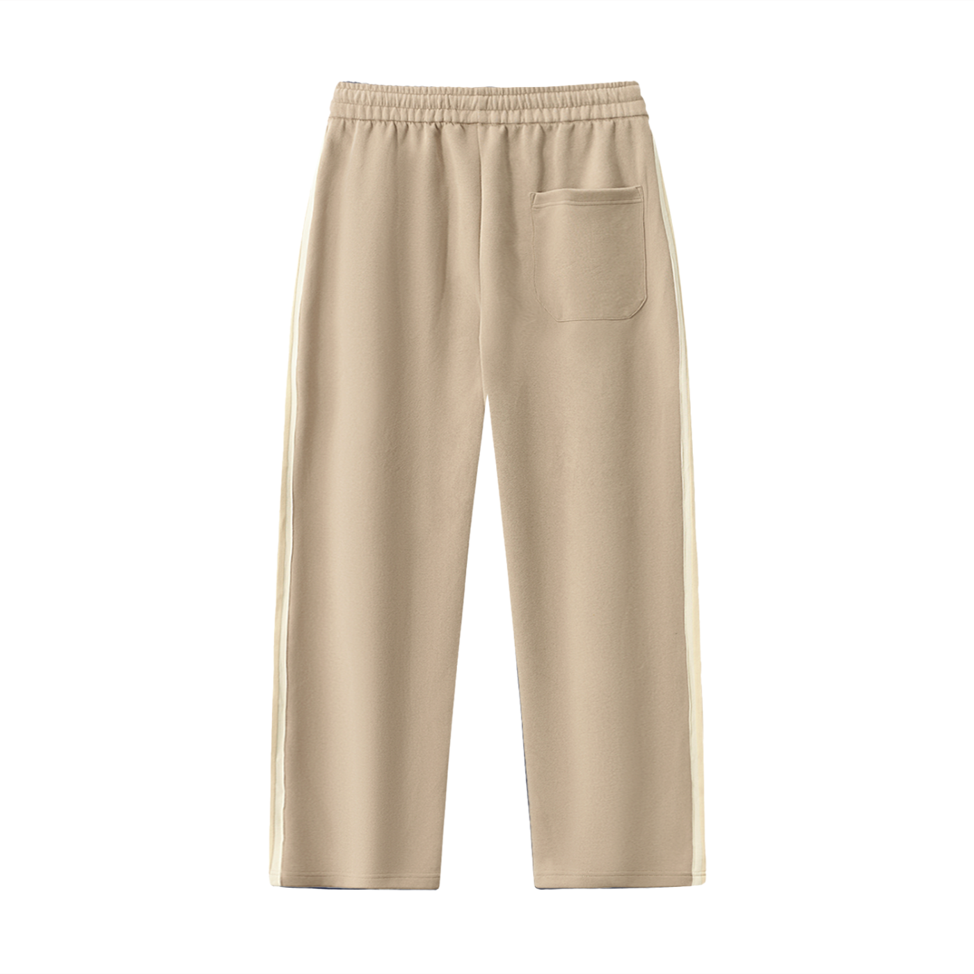 "Brooklyn Republic Essentials" Contrast Side-Stripe Straight-Leg  Pants
