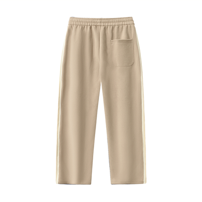 "Brooklyn Republic Essentials" Contrast Side-Stripe Straight-Leg  Pants