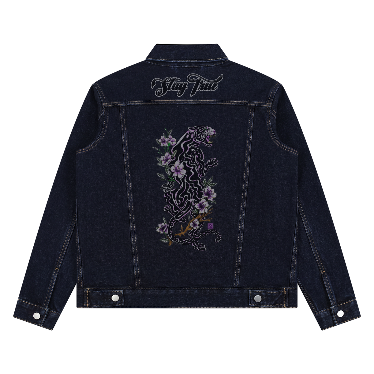 Brooklyn Zoo™ "Black Cat" Vintage Wash Denim Jacket