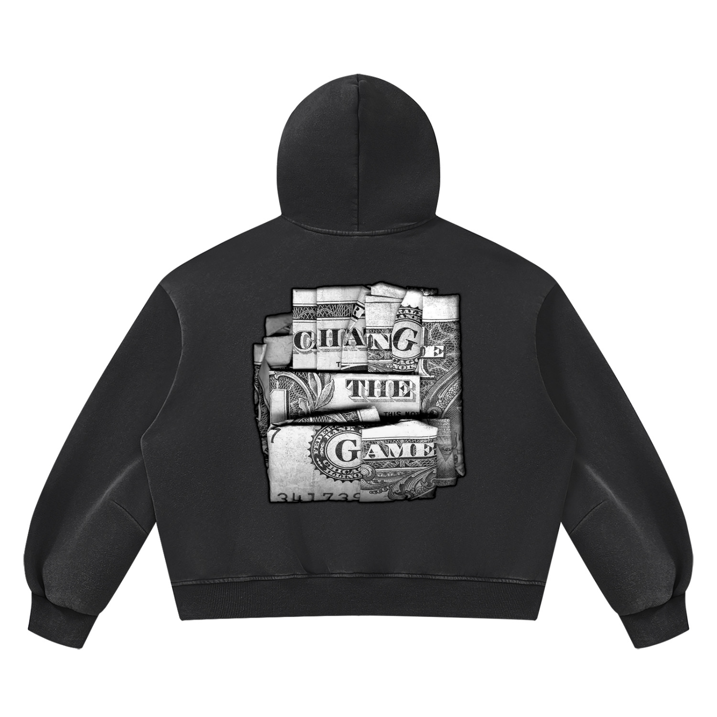 "Double Entendre" Vintage Wash Boxy Fleece Hoodie
