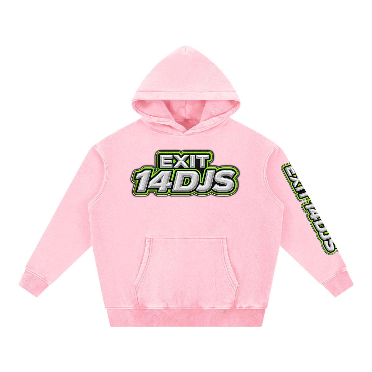 KDA™ "Exit 14" Snow Wash Fleece Oversize Hoodie