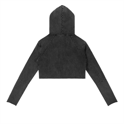 "Hillman College" Vintage Washed Raw Edge Hoodie