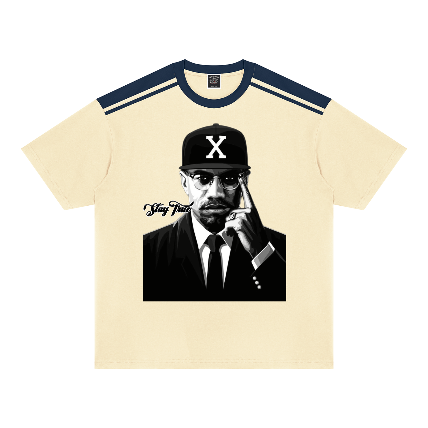 "X" Color Block Loose T-Shirt
