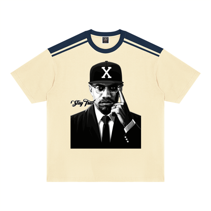 "X" Color Block Loose T-Shirt