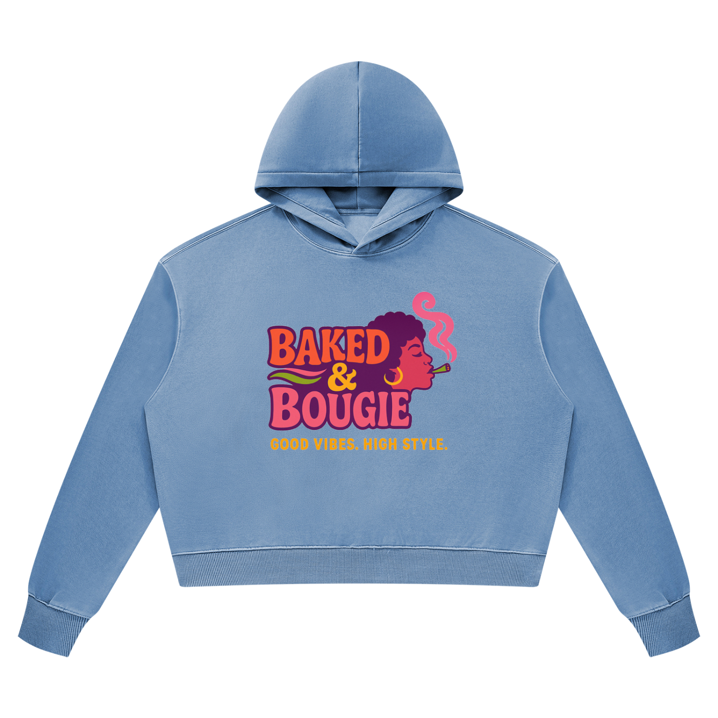 "Baked & Bougie" Women’s Vintage Wash Heavyweight Hoodie