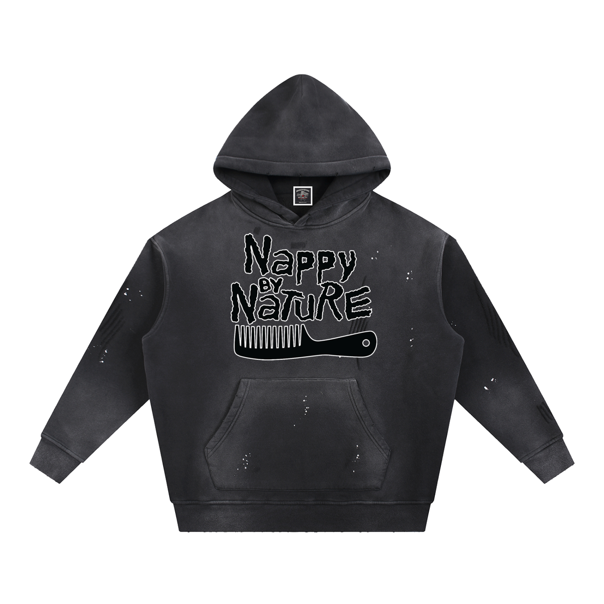 "Nappily Ever After" Vintage Washed Frayed Fleece Hoodie