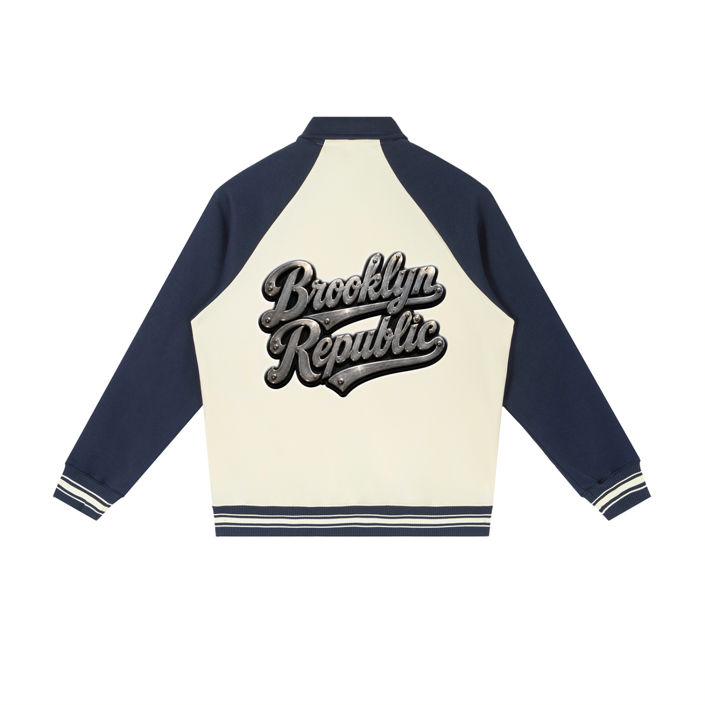 "All-Star" Contrast Raglan Sleeve Baseball Jacket