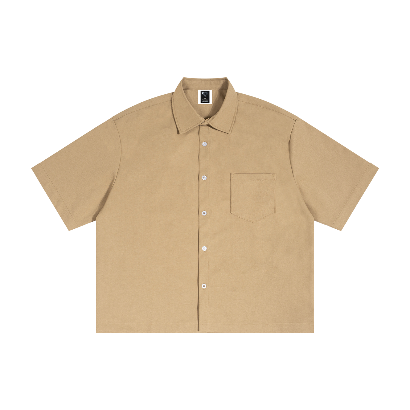 "Brooklyn Republic Essentials" Boxy Heavyweight Short Sleeve Button-Up