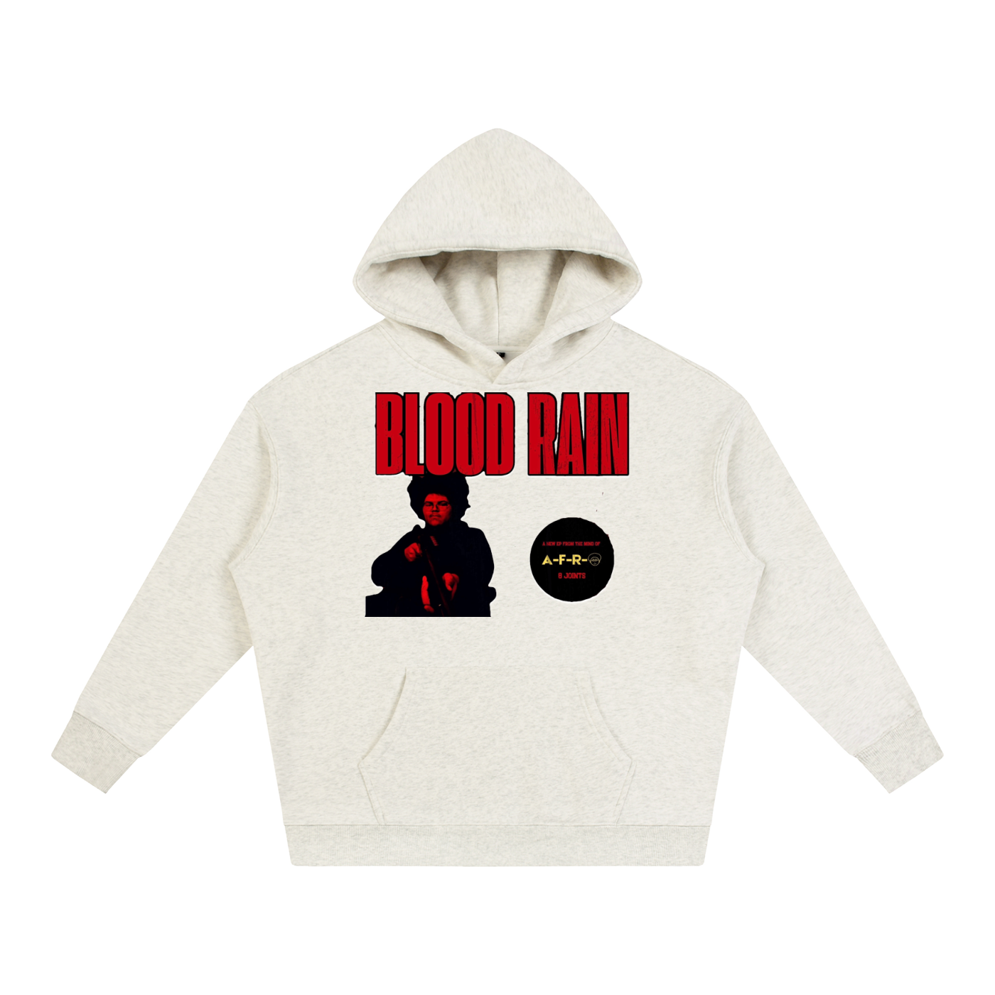 "Blood Rain" Oversize Fleeced Hoodie