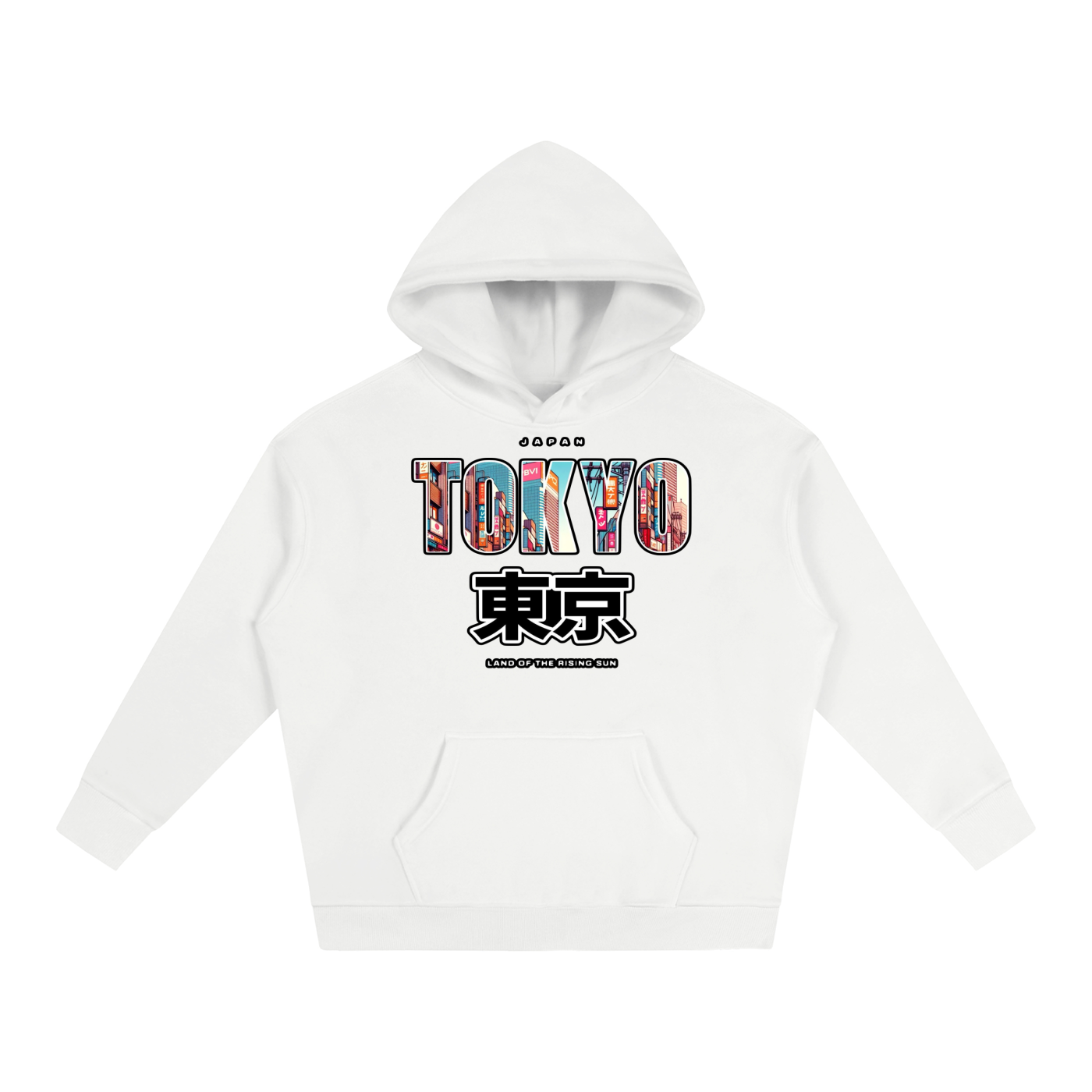 "Land of the Rising Sun" Oversize Fleeced Hoodie