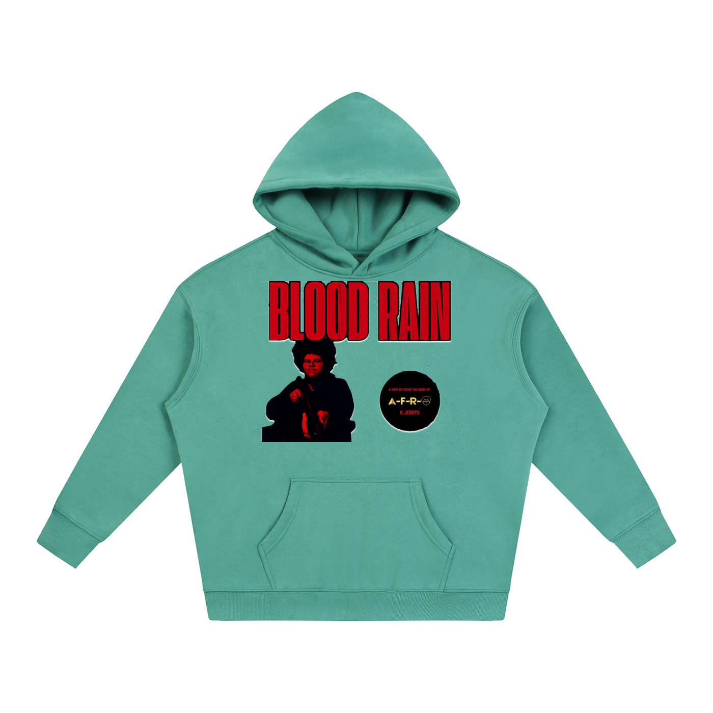 "Blood Rain" Oversize Fleeced Hoodie