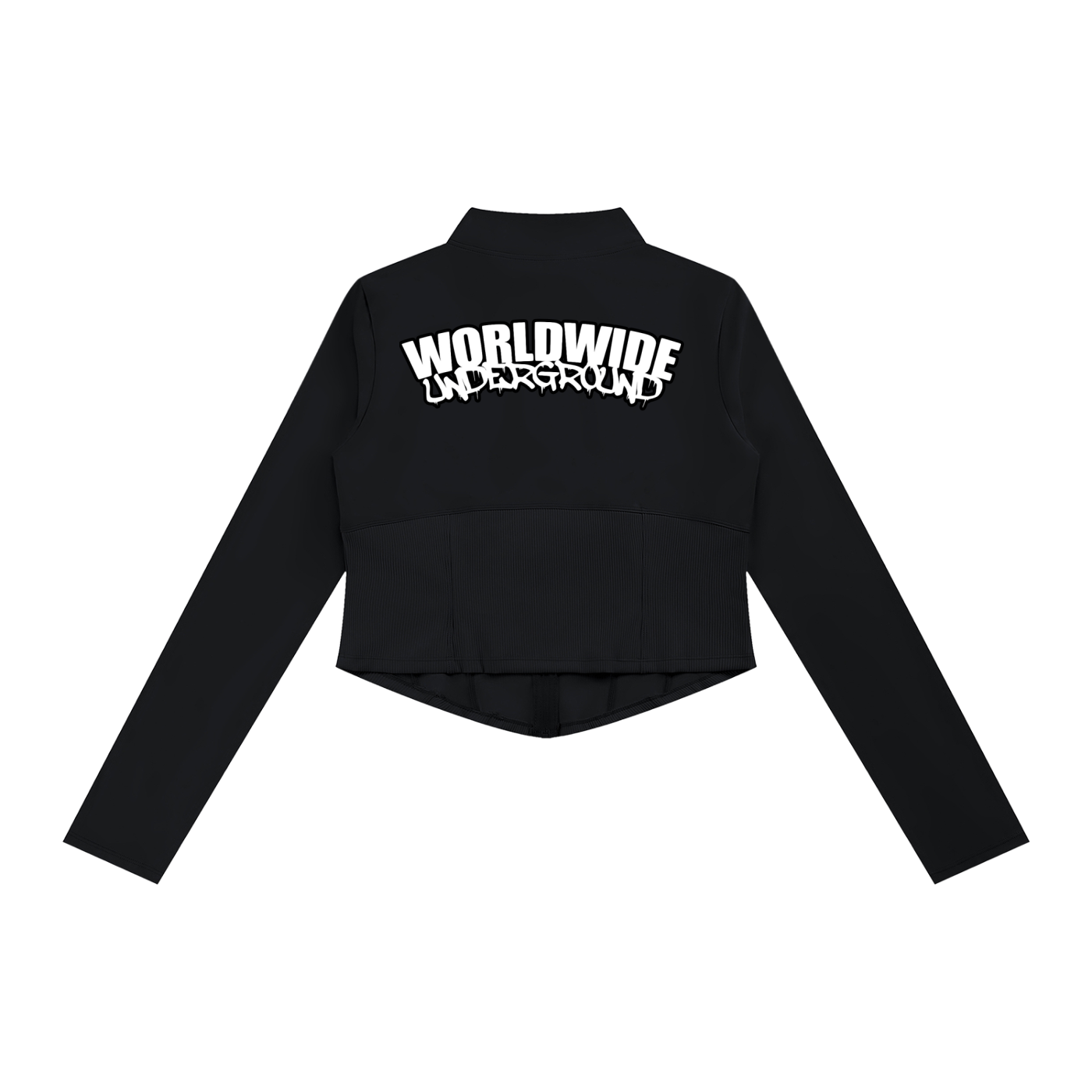 "Worldwide Underground" Slim Fit Full-Zip Yoga Jacket
