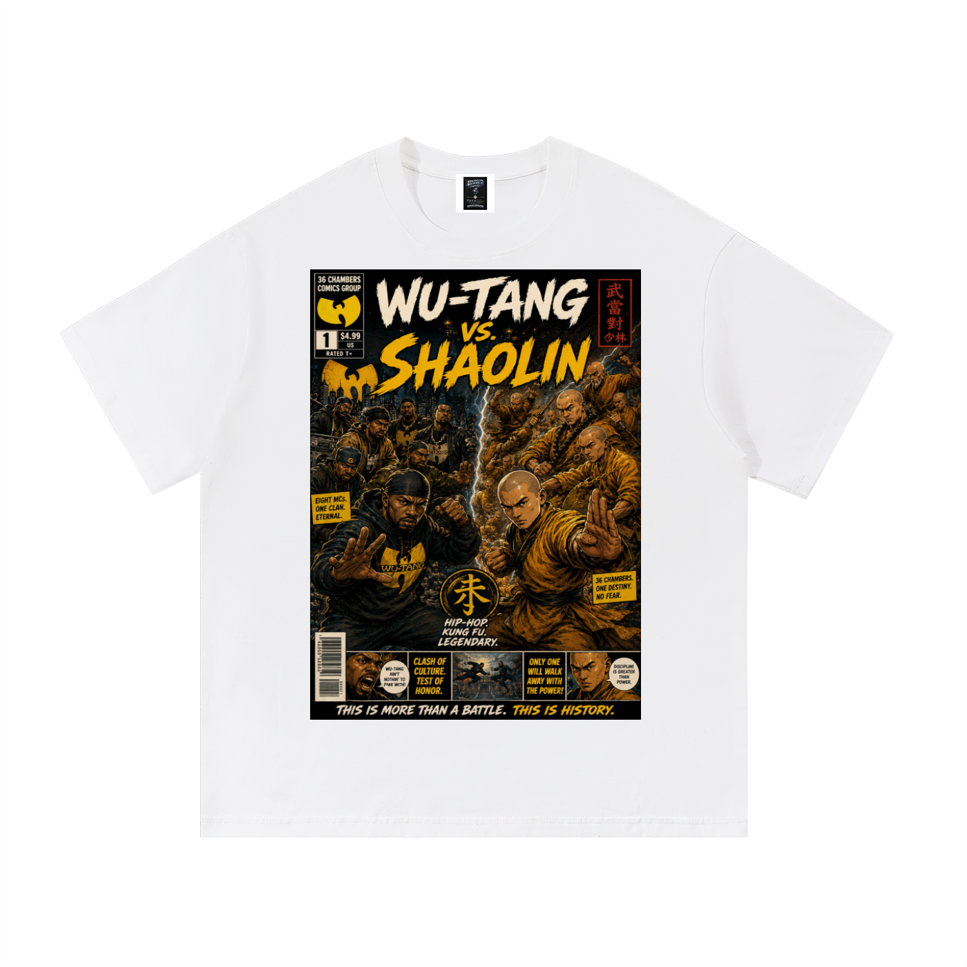 PYN™ x BKRP™ "Wu-Tang vs. Shaolin" Cotton T-Shirt
