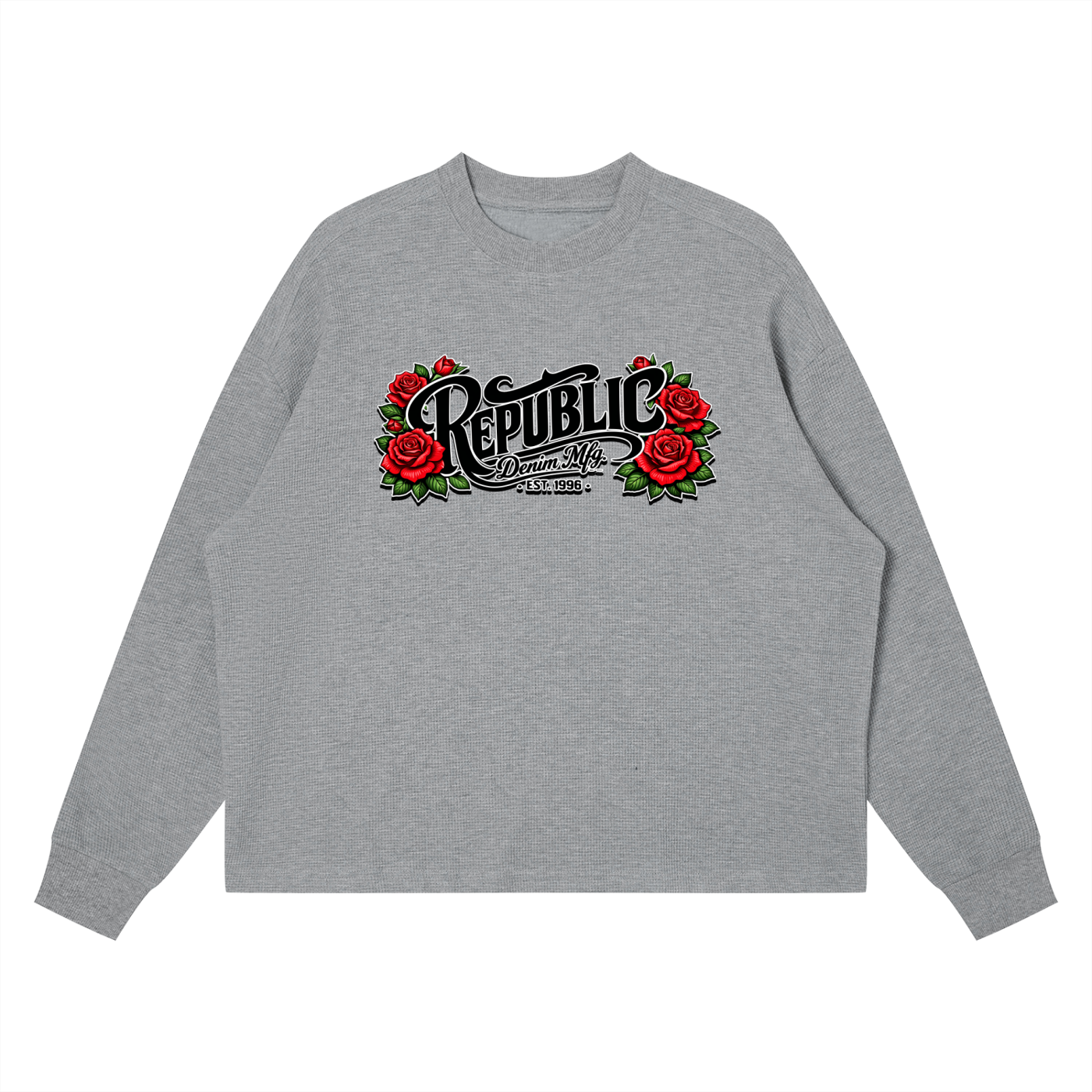 Unisex Waffle Boxy Long Sleeve T-Shirt