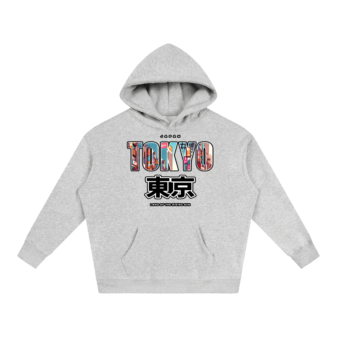 "Land of the Rising Sun" Oversize Fleeced Hoodie
