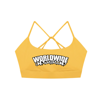 "Worldwide Underground" Criss Cross Yoga Sports Bra