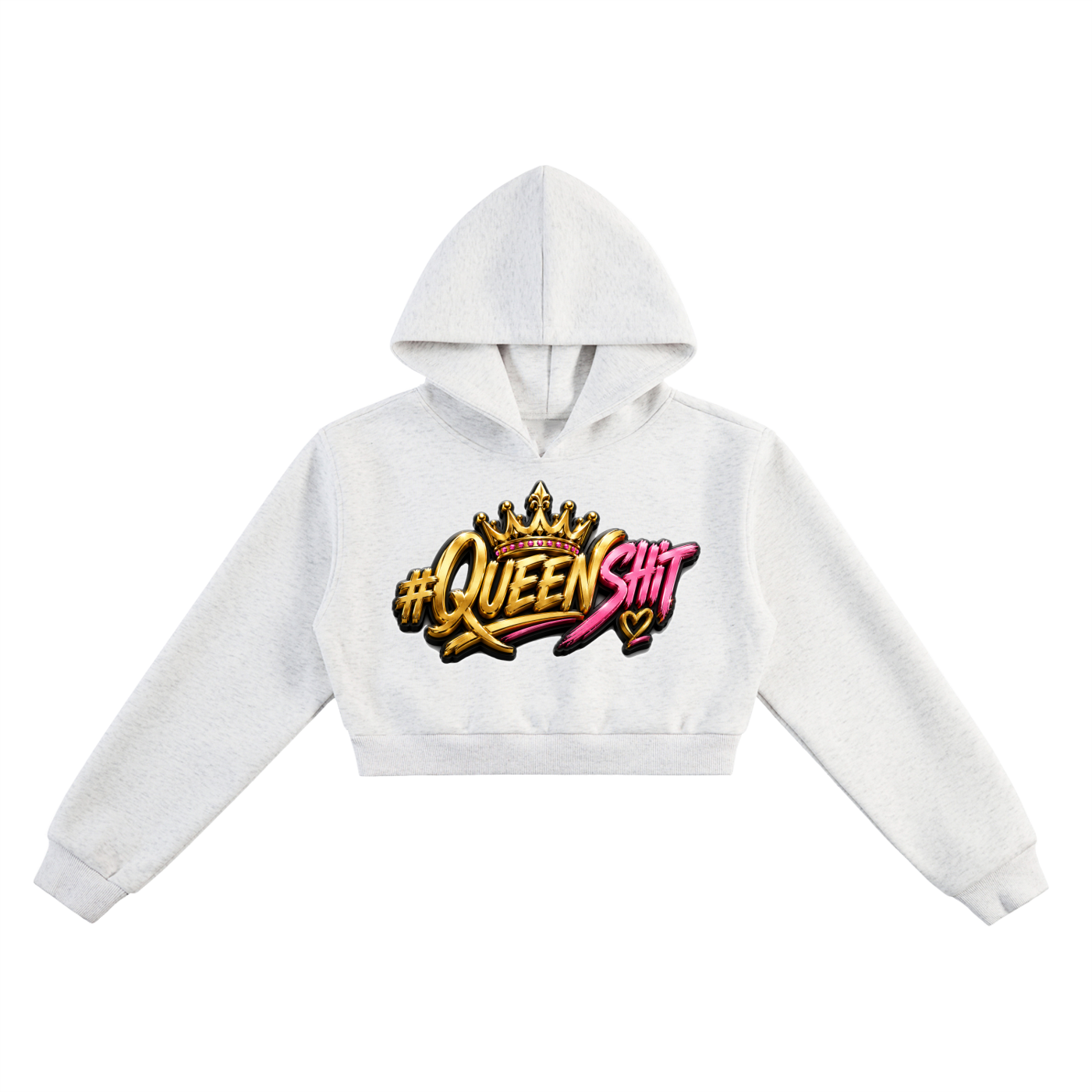 "QUEEN" Cropped Hoodie