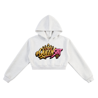 "QUEEN" Cropped Hoodie