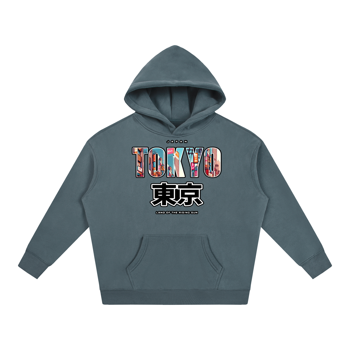 "Land of the Rising Sun" Oversize Fleeced Hoodie
