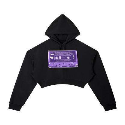 "The Purple Tape" Cropped Hoodie