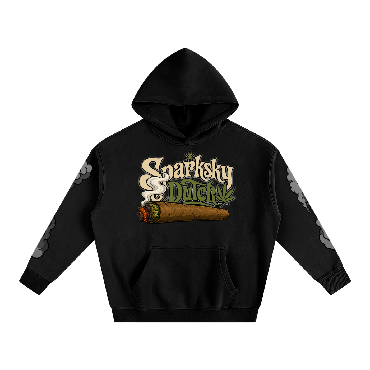 "Sparksky & Dutch" Oversize Fleeced Hoodie