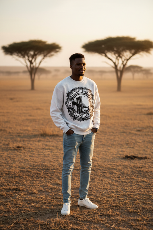 Brooklyn Republic Essentials™ Dirty Washed Boxy Fleeced Sweatshirt