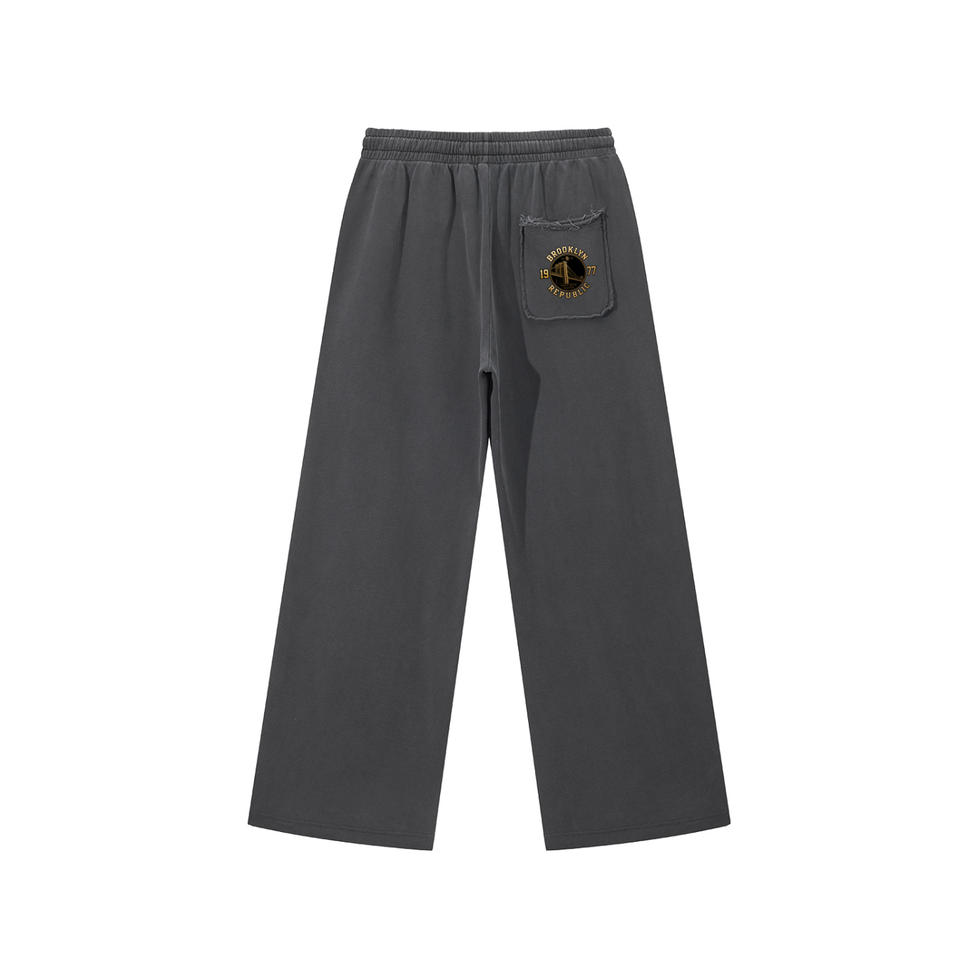 "Brooklyn Republic" Snow Washed Raw Edge Sweatpants