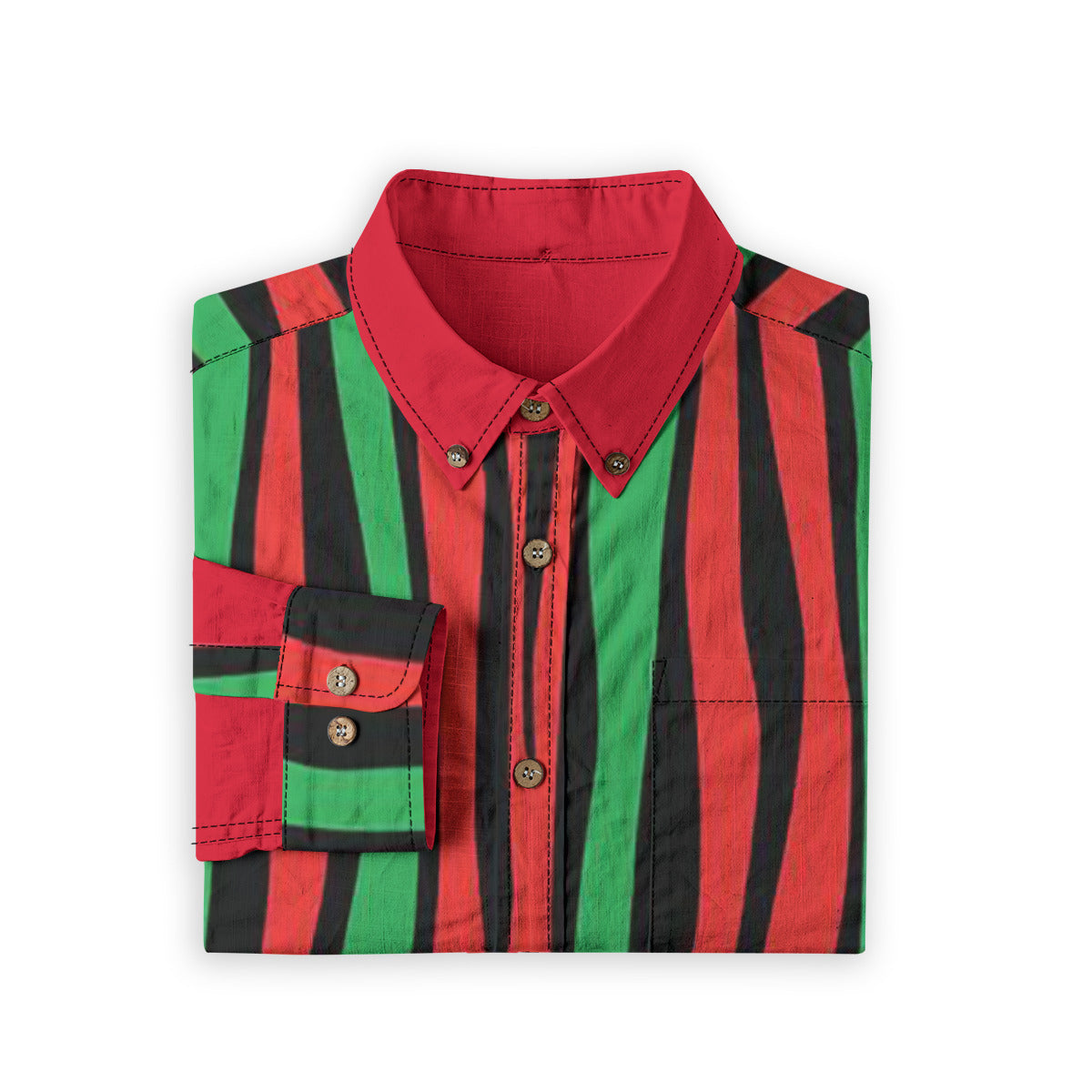 "The Low End"  Casual Lapel Long Sleeve Shirt Button-Up