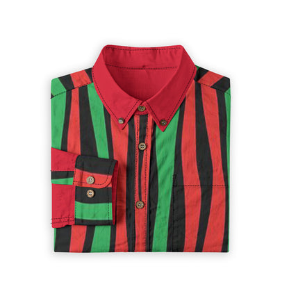 "The Low End"  Casual Lapel Long Sleeve Shirt Button-Up