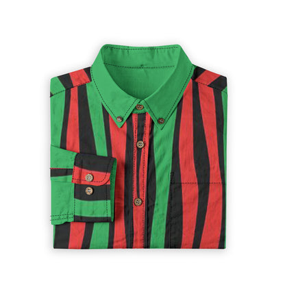 "The Low End"  Casual Lapel Long Sleeve Shirt Button-Up